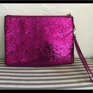 Glitter fuchsia clutch